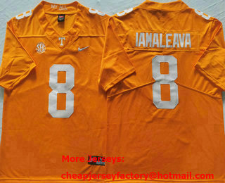 Men's Tennessee Volunteers #8 Nico Iamaleava Orange Vapor Limited Stitched Nike Jersey