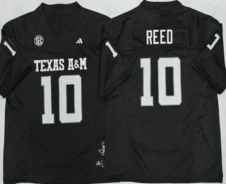 Men's Texas A M Aggies #10 Marcel Reed Black FUSE College Football Jersey