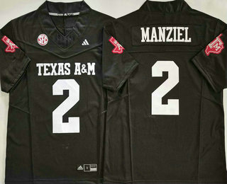 Men's Texas A M Aggies #2 Johnny Manziel Black FUSE College Football Jersey