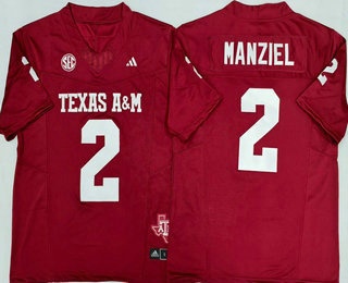 Men's Texas A M Aggies Lions #2 Johnny Manziel Limited Red FUSE College Football Jersey