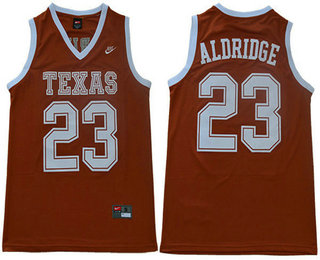 Men's Texas Longhorns #12 LaMarcus Aldridge Burnt Orange College Basketball Jersey