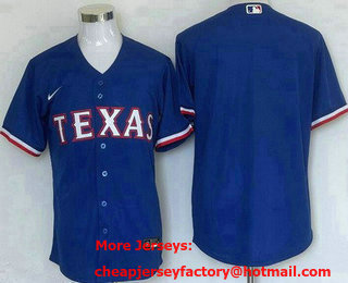 Men's Texas Rangers Blank Royal Cool Base Jersey