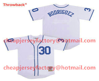 Men's The Sandlot #30 Benny The Jet Rodriguez ALL White Movie Stiched Jersey