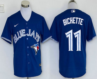 Men's Toronto Blue Jays #11 Bo Bichette Blue Stitched Cool Base Nike Jersey