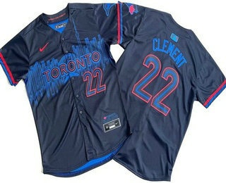 Men's Toronto Blue Jays #22 Ernie Clement Black City Limited Jersey