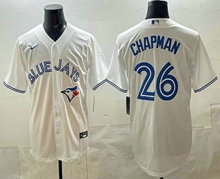 Men's Toronto Blue Jays #26 Matt Chapman White Cool Base Stitched Jersey