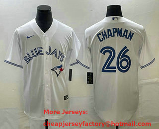 Men's Toronto Blue Jays #26 Matt Chapman White Stitched MLB Cool Base Nike Jersey
