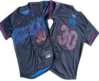 Men's Toronto Blue Jays #30 Alejandro Kirk Black 2024 City Connect Limited Jersey