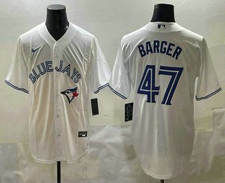 Men's Toronto Blue Jays #47 Addison Barger White Stitched Cool Base Nike Jersey