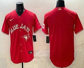 Men's Toronto Blue Jays Blank Red Cool Base Jersey