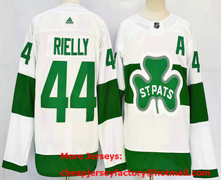 Men's Toronto Maple Leafs #44 Morgan Rielly White St Patricks Authentic Jersey