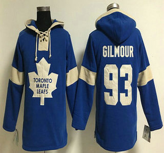 Men's Toronto Maple Leafs #93 Doug Gilmour Old Time Hockey 2014 Royal Blue Hoodie