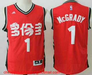 Men's Toronto Raptors #1 Tracy McGrady Red Chinese Stitched 2017 NBA Revolution 30 Swingman Jersey