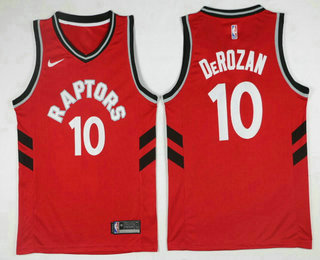 Men's Toronto Raptors #10 DeMar DeRozan Red 2017-2018 Nike Icon Edition Swingman Jersey
