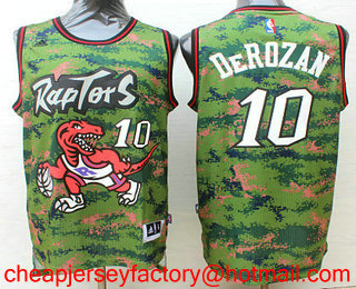 Men's Toronto Raptors #10 DeMar DeRozan Revolution 30 Swingman 2016 Camo Jersey