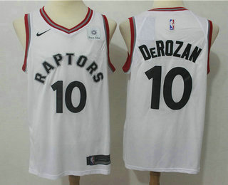 Men's Toronto Raptors #10 DeMar DeRozan White 2017-2018 Nike Swingman Sun Life Stitched NBA Jersey