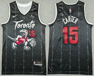 Men's Toronto Raptors #15 Vince Carter Black 2025 City Sponsor Swingman Jersey