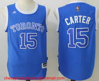 Men's Toronto Raptors #15 Vince Carter Blue Stitched 2016 NBA Revolution 30 Swingman Jersey