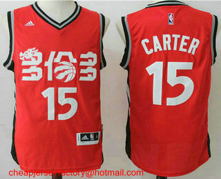 Men's Toronto Raptors #15 Vince Carter Red Chinese Stitched 2017 NBA Revolution 30 Swingman Jersey