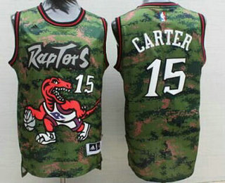 Men's Toronto Raptors #15 Vince Carter Revolution 30 Swingman 2016 Camo Jersey