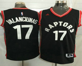 Men's Toronto Raptors #17 Jonas Valanciunas Revolution 30 Swingman New Black Jersey