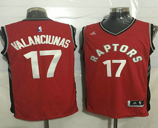 Men's Toronto Raptors #17 Jonas Valanciunas Revolution 30 Swingman New Red Jersey