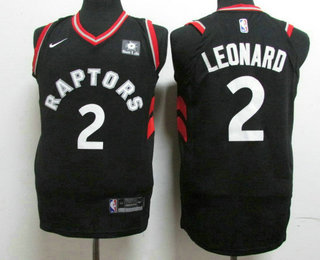 Men's Toronto Raptors #2 Kawhi Leonard Black 2018 Nike Authentic Sun Life Stitched NBA Jersey
