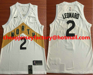 Men's Toronto Raptors #2 Kawhi Leonard New White 2019 City Edition NBA Swingman Jersey