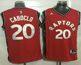 Men's Toronto Raptors #20 Bruno Caboclo Revolution 30 Swingman New Red Jersey