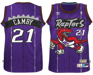 Men's Toronto Raptors #21 Marcus Camby Hardwood Classic Purple Swingman Jersey
