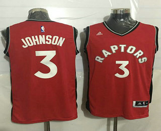 Men's Toronto Raptors #3 James Johnson Revolution 30 Swingman New Red Jersey