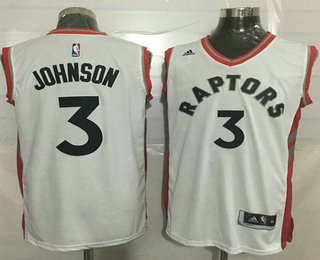 Men's Toronto Raptors #3 James Johnson Revolution 30 Swingman New White Jersey