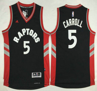 Men's Toronto Raptors #5 DeMarre Carroll Revolution 30 Swingman 2014 New Black Jersey