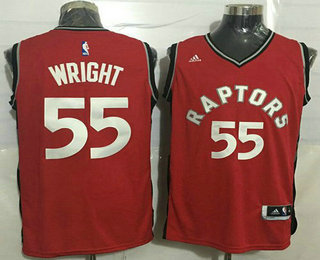 Men's Toronto Raptors #55 Delon Wright Revolution 30 Swingman New Red Jersey
