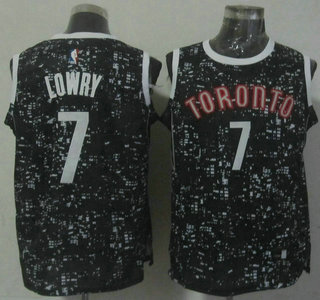 Men's Toronto Raptors #7 Kyle Lowry 2015 City Lights Black Swingman Jersey