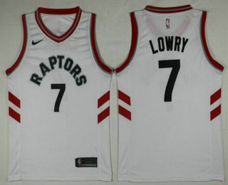 Men's Toronto Raptors #7 Kyle Lowry White 2017-2018 Nike Swingman Stitched NBA Jersey