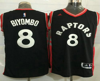 Men's Toronto Raptors #8 Bismack Biyombo Revolution 30 Swingman New Black Jersey