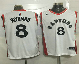 Men's Toronto Raptors #8 Bismack Biyombo Revolution 30 Swingman New White Jersey