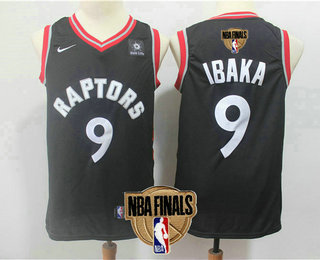 Men's Toronto Raptors #9 Serge Ibaka Black 2019 NBA Finals Patch Nike Swingman Sun Life Stitched NBA Jersey
