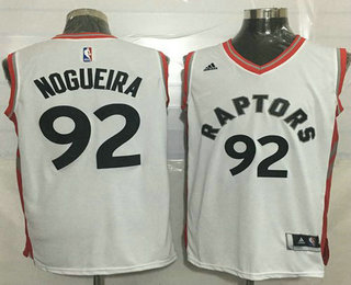 Men's Toronto Raptors #92 Lucas Nogueira White Stitched NBA Jersey