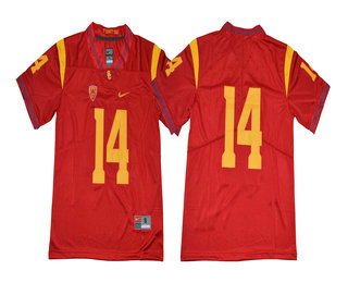 Men's USC Trojans #14 Sam Darnold No Name Red Limited College Football Stitched Nike NCAA Jersey