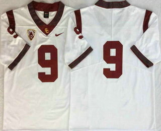 Men's USC Trojans #9 JuJu Smith-Schuster No Name White Limited College Football Stitched Nike NCAA Jersey