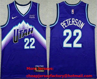 Men's Utah Jazz #22 Darryn Peterson Purple 2026 Icon Edition Stitched Jersey
