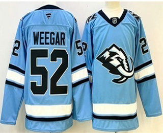 Men's Utah Mammoth #52 MacKenzie Weegar Blue Authentic Jersey
