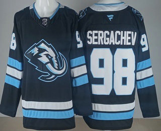 Men's Utah Mammoth #98 Mikhail Sergachev Navy 2025 Stitched Jersey