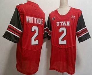 Men's Utah Utes #2 Creed Whittemore Red College Football Jersey