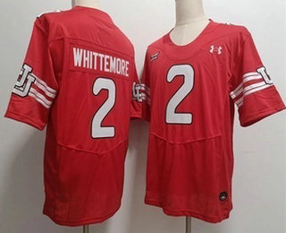 Men's Utah Utes #2 Creed Whittemore Red Retro College Football Throwback Jersey