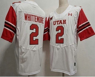 Men's Utah Utes #2 Creed Whittemore White College Football Jersey