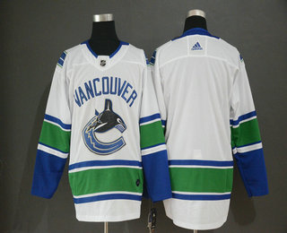 Men's Vancouver Canucks Blank White Adidas Stitched NHL Jersey