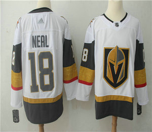 Men's Vegas Golden Knights #18 James Neal White 2017-2018 Hockey Stitched NHL Jersey